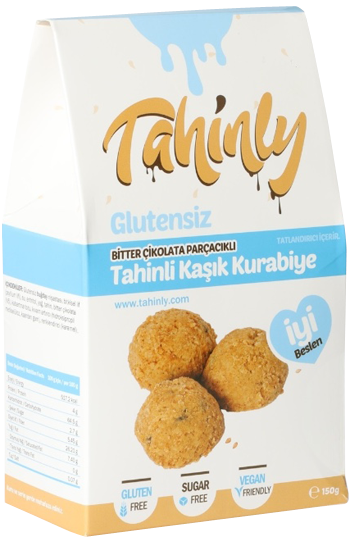 Bitter Çikolata Parçacıklı Tahinli Kaşık Kurabiye